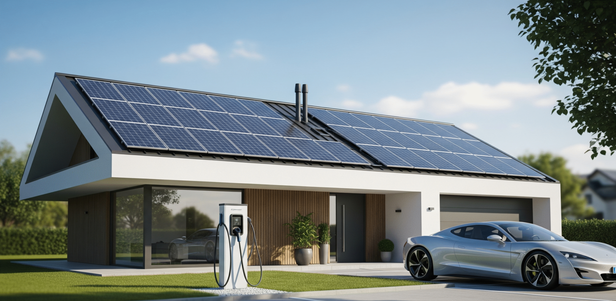 Solar pannel installation near solar panel installation